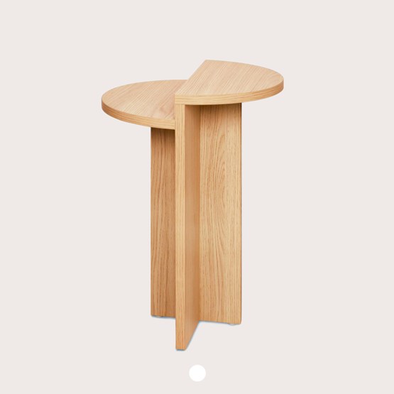 Table d'appoint ANKA en chêne naturel - Bois clair - Design : Kulile