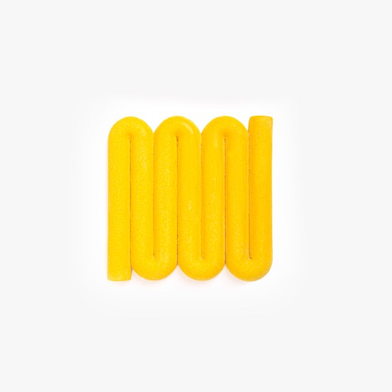Porte-savon et sous-verre BANDY jaune - éco-résine - Jaune - Design : Hank Brussels