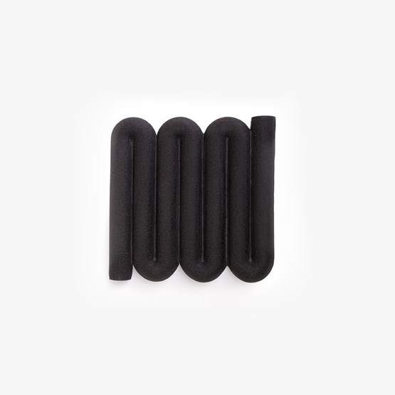 Porte-savon et sous-verre BANDY noir - éco-résine - Noir - Design : Hank Brussels
