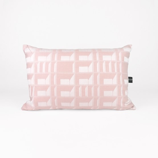 Coussin BLOCK WINDOW nuée - Collection capsule STRUCTURE - Rose - Design : KVP - Textile Design