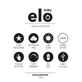 Lampe sans fil ELO BABY - Noir - Noir - Design : Bina Baitel 10