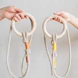 ECO-FRIENDLY ROPE LEASH WITH WOODEN HANDLE. ASH - beige - Beige - Design : BAND&ROLL 8