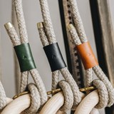ECO-FRIENDLY ROPE LEASH WITH WOODEN HANDLE. ASH - yellow - Yellow - Design : BAND&ROLL 6