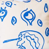 Cyclope cushion   - Blue - Design : Cave Textile Design 3