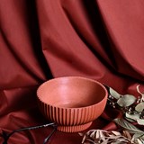 Grand pot cannelé  DRYADE - Sienne - Rouge - Design : Foghar Studio 2