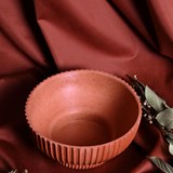 Grand pot cannelé  DRYADE - Sienne - Rouge - Design : Foghar Studio 3