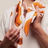 Silk scarf SOLFÉRINO Day - Pink - Design : Déjà-Vu 4