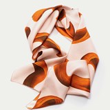 Silk scarf SOLFÉRINO Day - Pink - Design : Déjà-Vu 6