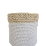 Cache pot en Plastique Recyclé  - Blanc - Design : Almai 3