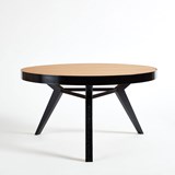SPOT coffee table - black steel and wood  6
