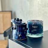 Bougie parfumée GALAXIE - Bois de teck, poivre et ambre - Bleu - Design : Perya 6