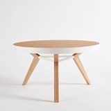 SPOT coffee table - white steel and wood  6