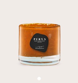Amber scented candle