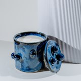 Bougie parfumée Futur Bleu Cobalt - Ambre & Bois d'Oud - Bleu - Design : Perya 2