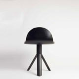 TUBE Dining Chair plywood seat - Black - Design : Maarten Baptist 2