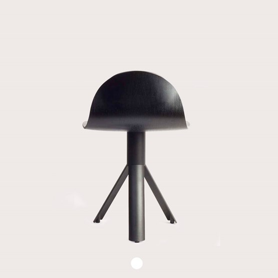 Chaise de table TUBE contreplaqué - Noir - Design : Maarten Baptist