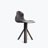 TUBE Dining Chair plywood seat - Black - Design : Maarten Baptist 6
