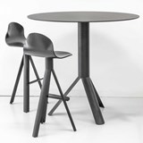 TUBE Bar Chair plywood seat - Black - Design : Maarten Baptist 4