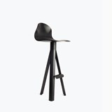 Chaise de bar TUBE contreplaqué  - Noir - Design : Maarten Baptist 5