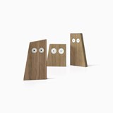 Trio d'animaux en bois CHOUETTES - Designerbox - Bois clair - Design : Big-Game 5