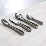 Glossy OUTLINE cutlery 24 pieces dining set - Silver - Design : Maarten Baptist 6
