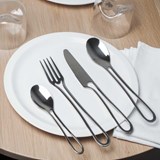 Glossy OUTLINE cutlery 24 pieces dining set - Silver - Design : Maarten Baptist 2