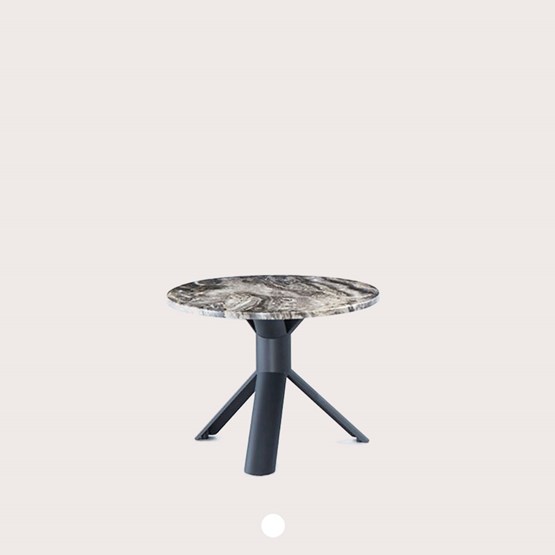 Marble TUBE side table - Marble - Design : Maarten Baptist