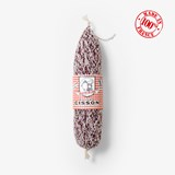 100% knitted Rosette de Lyon - White netting - Red - Design : Maison Cisson 2