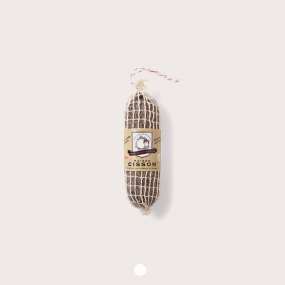 100% knitted Perigord walnut saucisson - Design : Maison Cisson