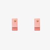 PLAY porcelain earrings small - pink squares - Pink - Design : Stook Jewelry 2