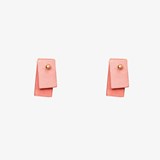 PLAY porcelain earrings small - pink squares - Pink - Design : Stook Jewelry 3
