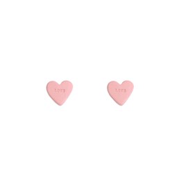 Pink Candy Heart porcelain earrings