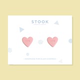 Boucles d'oreilles en porcelaine Pink Candy Heart - Rose - Design : Stook Jewelry 3