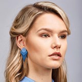 Boucles d'oreilles en porcelaine PLAY - formes mixes - bleues - Bleu - Design : Stook Jewelry 2