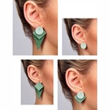 PLAY porcelain earrings mix shapes - blue 3