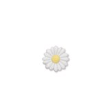 Daisy flower porcelain pin - White - Design : Stook Jewelry 2