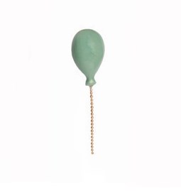 Lost Balloon porcelain pin - green