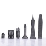 Jeu d'échec - Premium Metal San Francisco Edition - Argent - Design : Skyline Chess 4