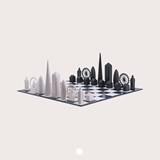 Jeu d'échec - Londres - Multicolore - Design : Skyline Chess 9
