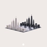 Jeu d'échec - New York - Multicolore - Design : Skyline Chess 9