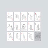 Jeu de cartes - Londres - Blanc - Design : Skyline Chess 2