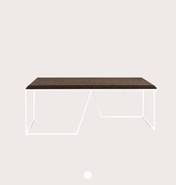 GRÃO | #1 coffee table - dark cork and white legs