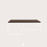 GRÃO | #1 coffee table - dark cork and white legs 7