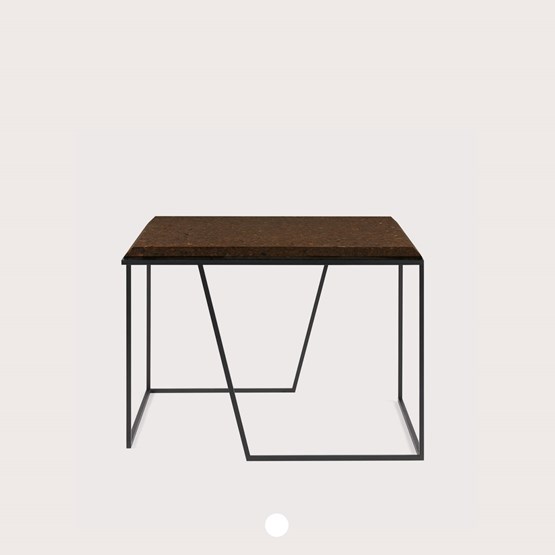 GRÃO | #2 coffee table - dark cork and black legs - Design : Galula Studio