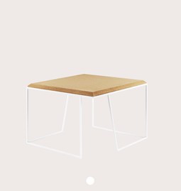 GRÃO | #2 coffee table - light cork and white legs  