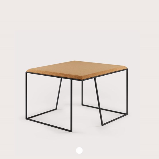 GRÃO | #2 coffee table - light cork and black legs - Design : Galula Studio