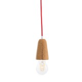 SININHO | pendant lamp - light cork and red cable - Cork - Design : Galula Studio 5