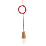 SININHO | pendant lamp - light cork and red cable 3