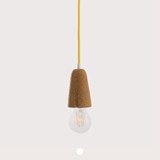 SININHO | pendant lamp - light cork and yellow cable  10