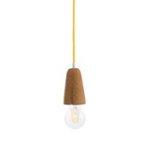 SININHO | pendant lamp - light cork and yellow cable  - Cork - Design : Galula Studio 9
